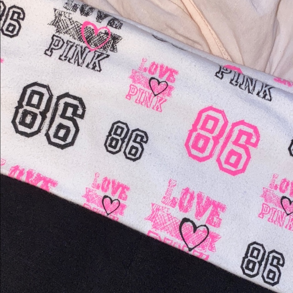 Vintage PINK Cropped Foldover Leggings